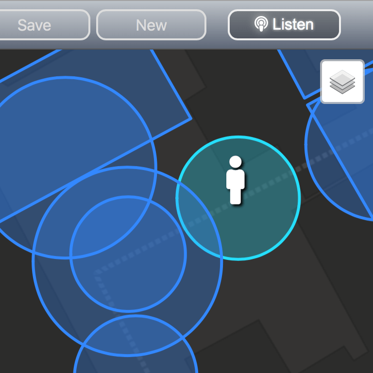 SonicMaps remote listening mode for testing location-based audio experiences